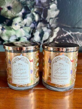 NEW 2-Pc LIFE'S A FAIRYTALE Single Wick Candles Bath and Body Works